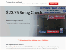 Tablet Screenshot of precisionsmog.com